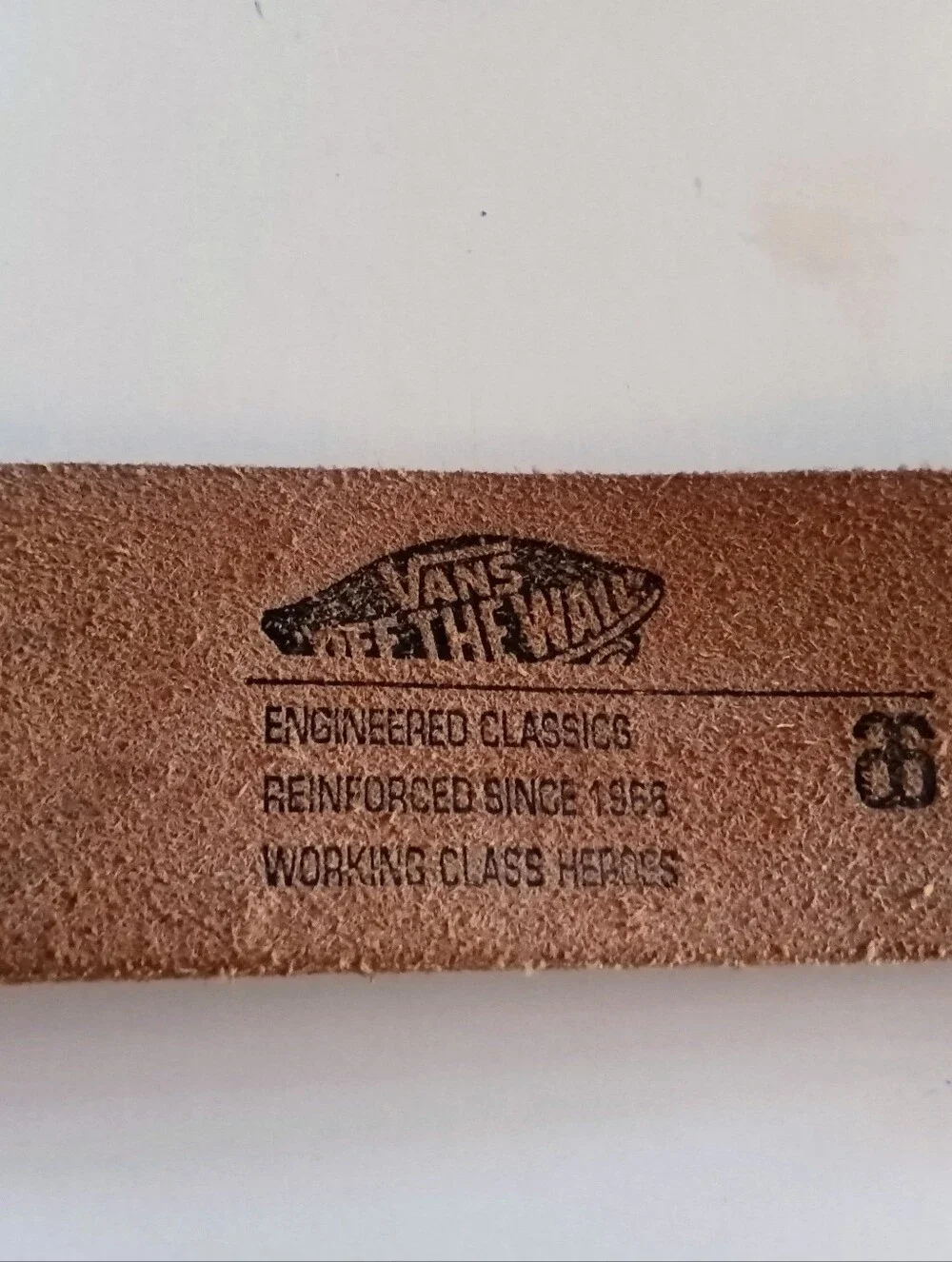 Rare Vans Womens Mint Green Distressed Leather Belt